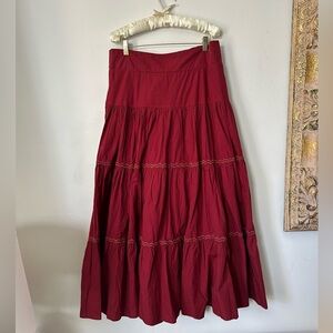 Tiered Lace Maxi Skirt - Anthropologie